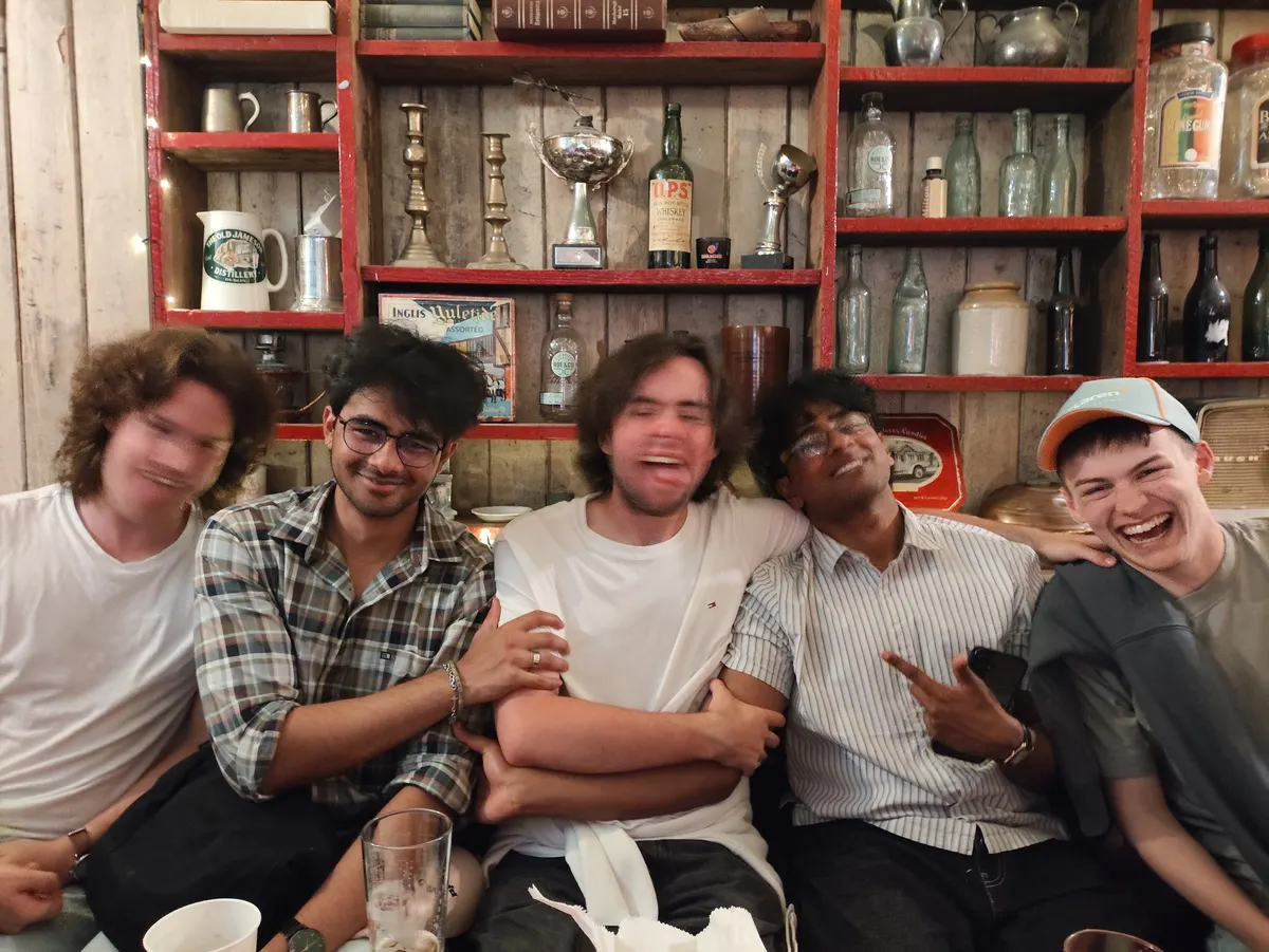 Group sharing a joke